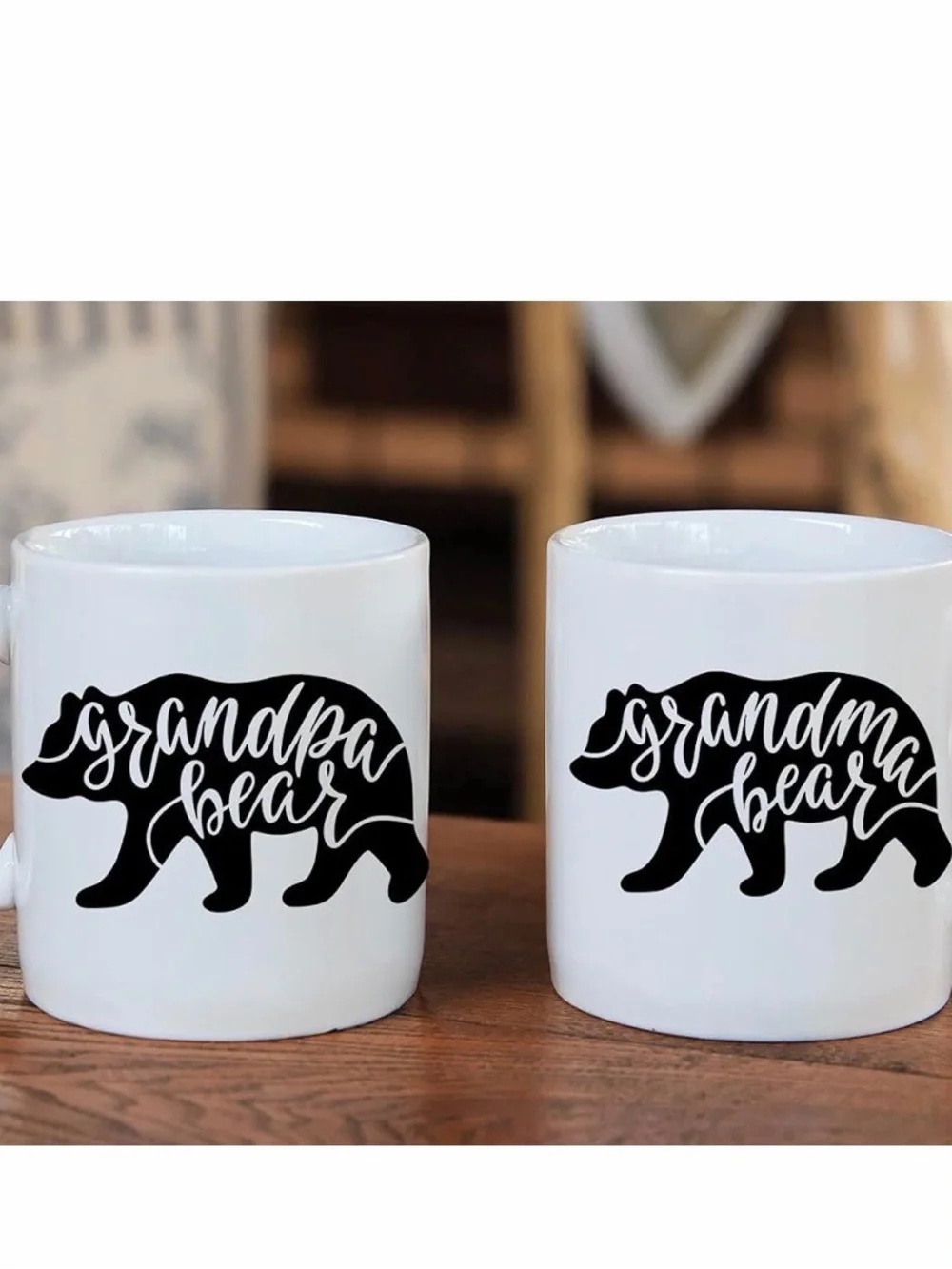 Papa Bear & Mama Bear White Ceramic Mug Cup Coffee Tea Cup